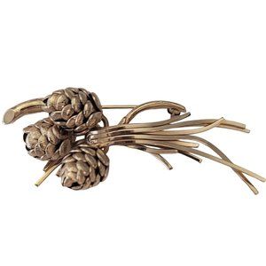 1-20 12K GF Gold Filled Pine Cone Limb Brooch E580